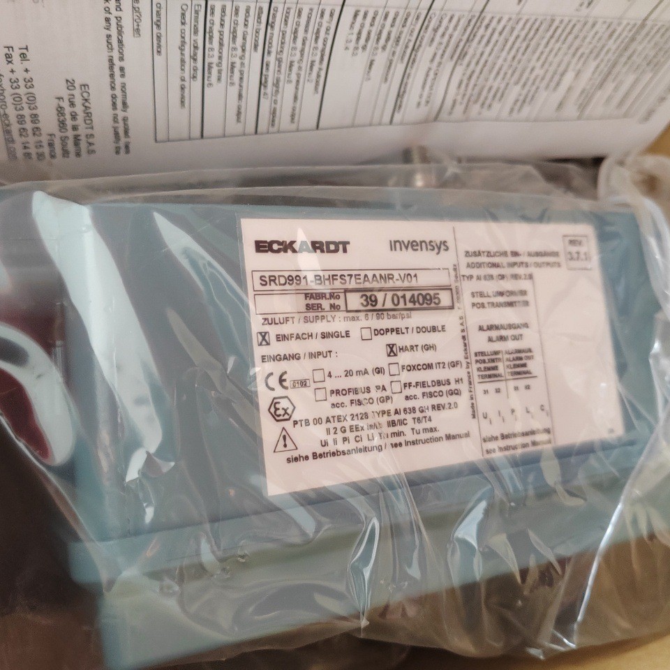 （现货）上海祥树进口ECKARDT阀门定位器SRD991-BHFS7EAANR-V01