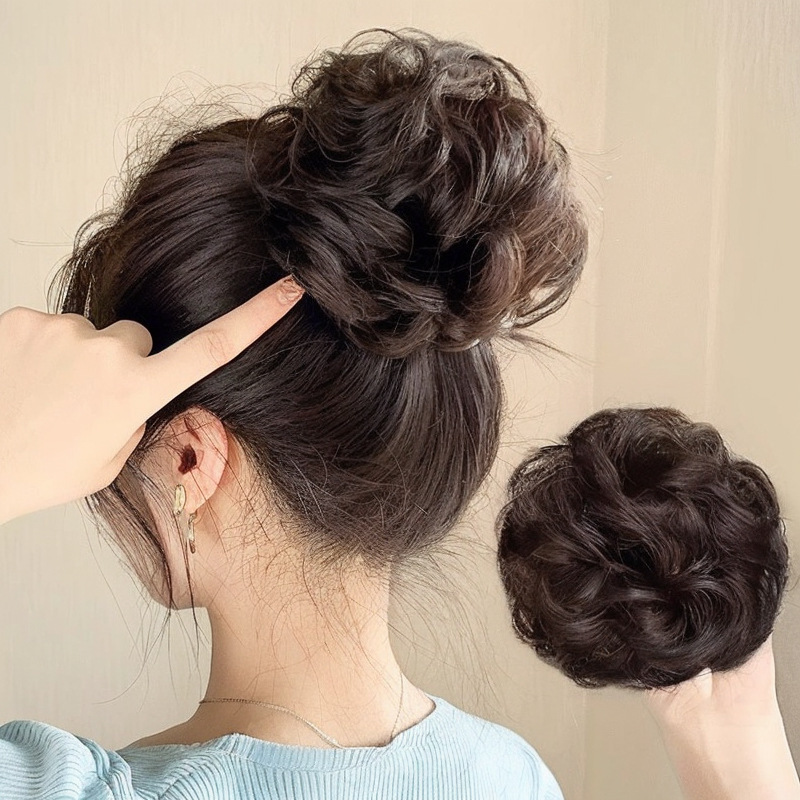 Hair Bun Ball Head Special Hair Ring 2024 New Style Boding Hair Artifact Hair Accessories Hair Fluffy Artifact