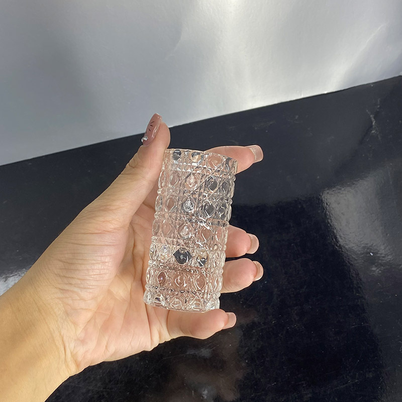弹珠玻璃水晶杯创意洋酒杯高级感厚底浮雕果汁杯啤酒杯威士忌酒杯