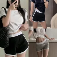 JENNIE те же хлопчатобумажные трикотажные шорты Йога спортивные шорты повседневные спортивные брюки носить шорты для фитнеса правда брюки