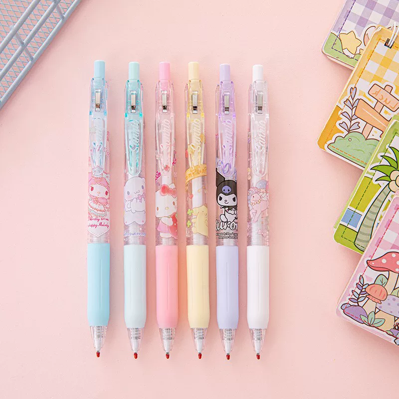 Sanrio, rollerball pen, 6 pieces, print