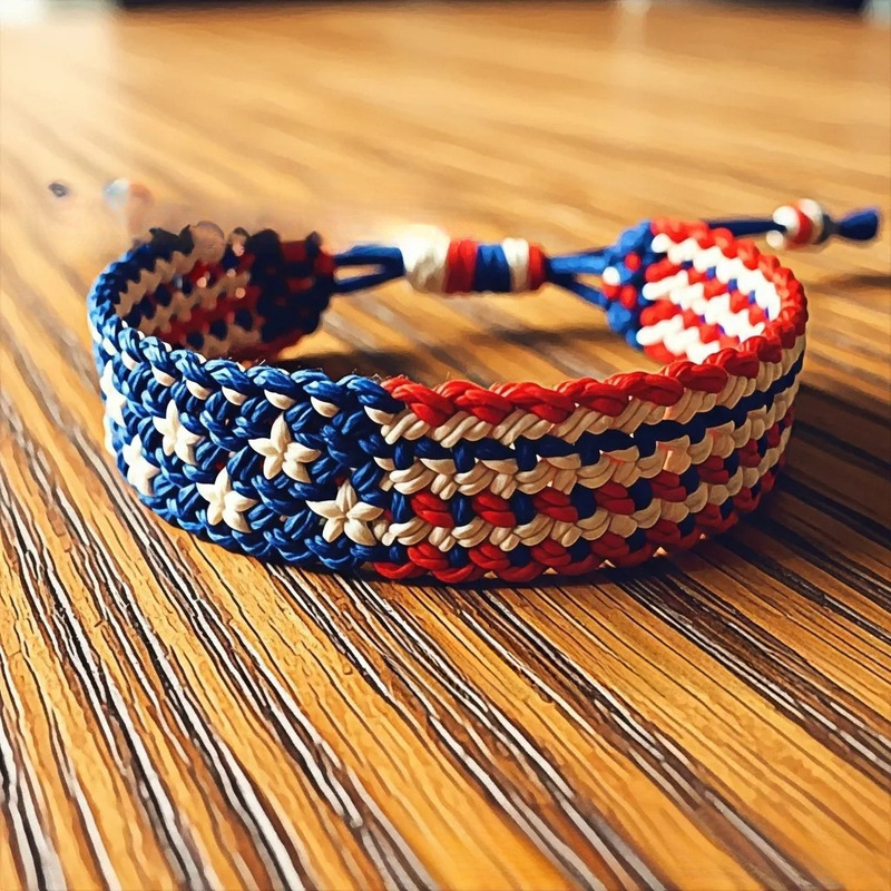 Cross-Border New Usa Pride Woven Bracelet American Pride Woven Bracelet