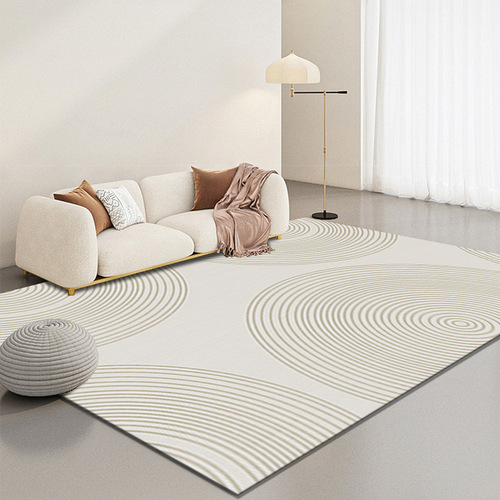 Japanese Wabi-Sabi Style Living Room and Bedroom Rugs, Simple Line Abstract Homestay Decorative Rugs, Popular for Photo Sessions
