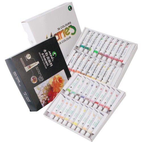 Malì watercolor paint set 12ml beginner children small box hand painting elementary school students painting 7312