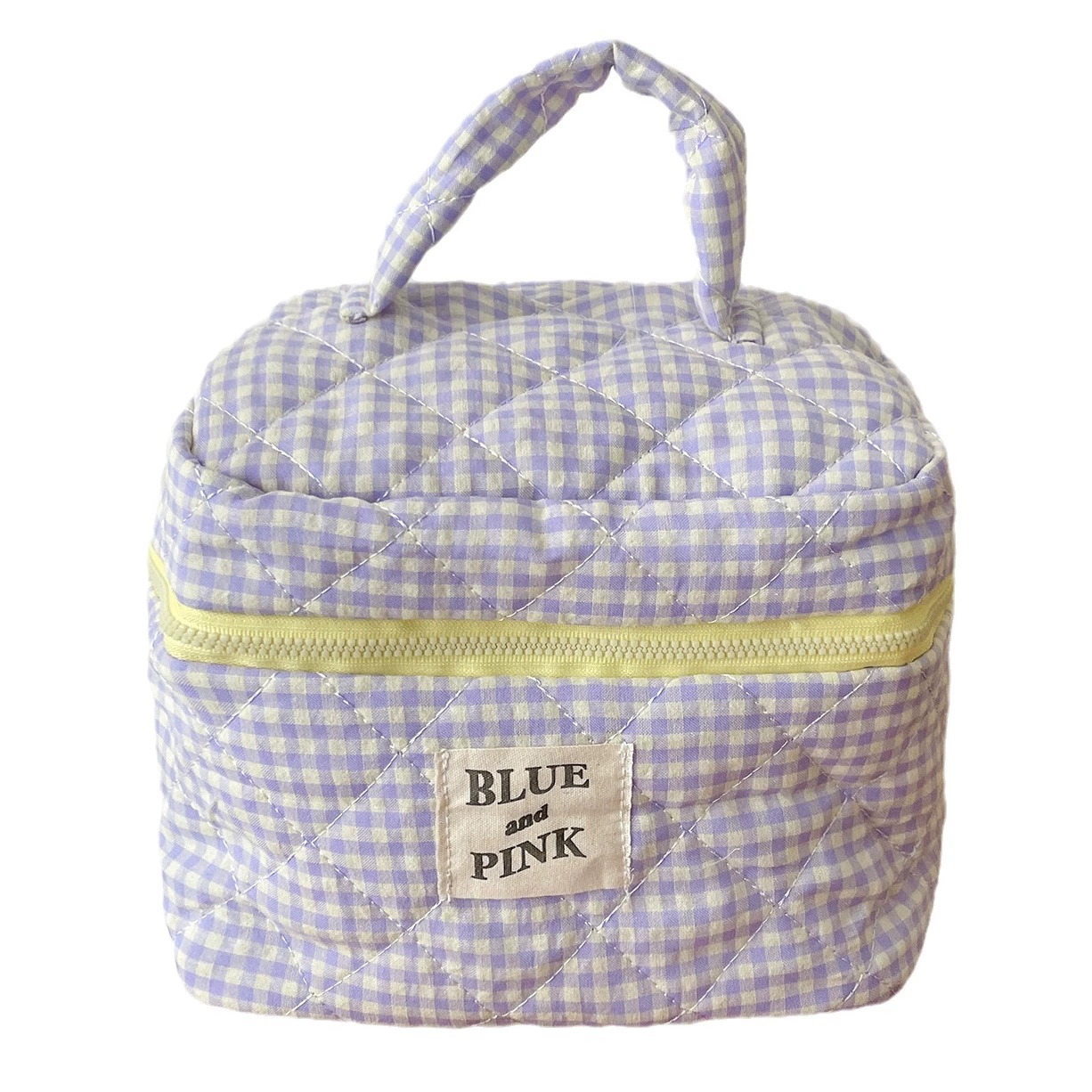 Cosmetic bag, handheld cotton soft capacious organizer bag