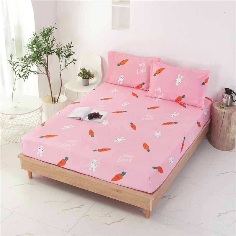 Sheet, pillowcase, set, dustproof protective bedspread, 3 piece set, clips included, increased thickness