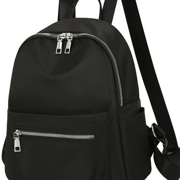 Backpack 2026 New Cross-Border Model Solid Color Oxford Cloth Bag for Outdoor Travel Large Capacity School Bag