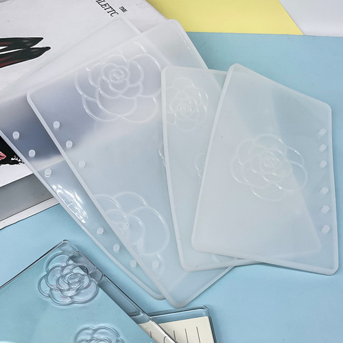 diy glue mold camellia notebook A5A6 high mirror notebook silicone mold AB surface jewelry grinding tool
