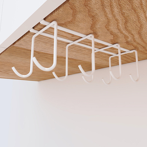 Manufacturer wholesale kitchen punch-free hook storage rack wall-mounted mug coffee cup storage rack wall cabinet hanging rack