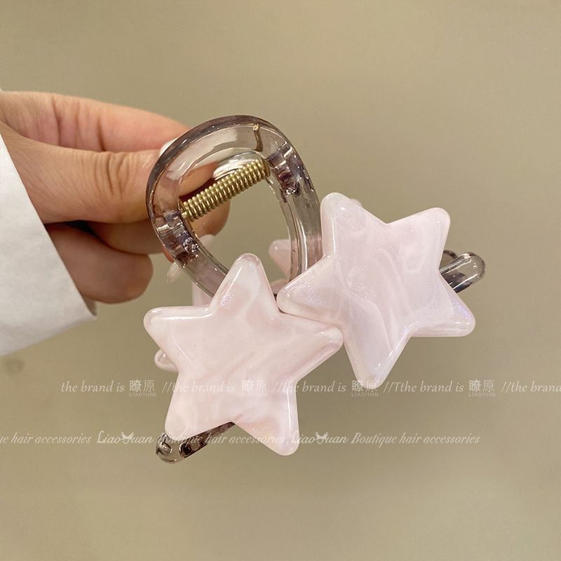 Acrílico grande, pinza de amor, pinza para el cabello, parte posterior de la cabeza femenina, pinza de tiburón, horquilla, pinza para el cabello, tocado, primavera y verano