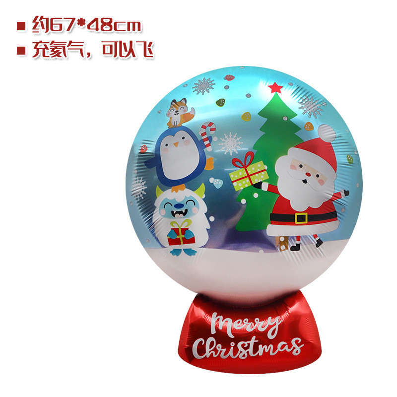 Tienda ventana Decoración Accesorios juguete globo Navidad caramelo muleta ancianos muñeco de nieve árbol de Navidad globo foto