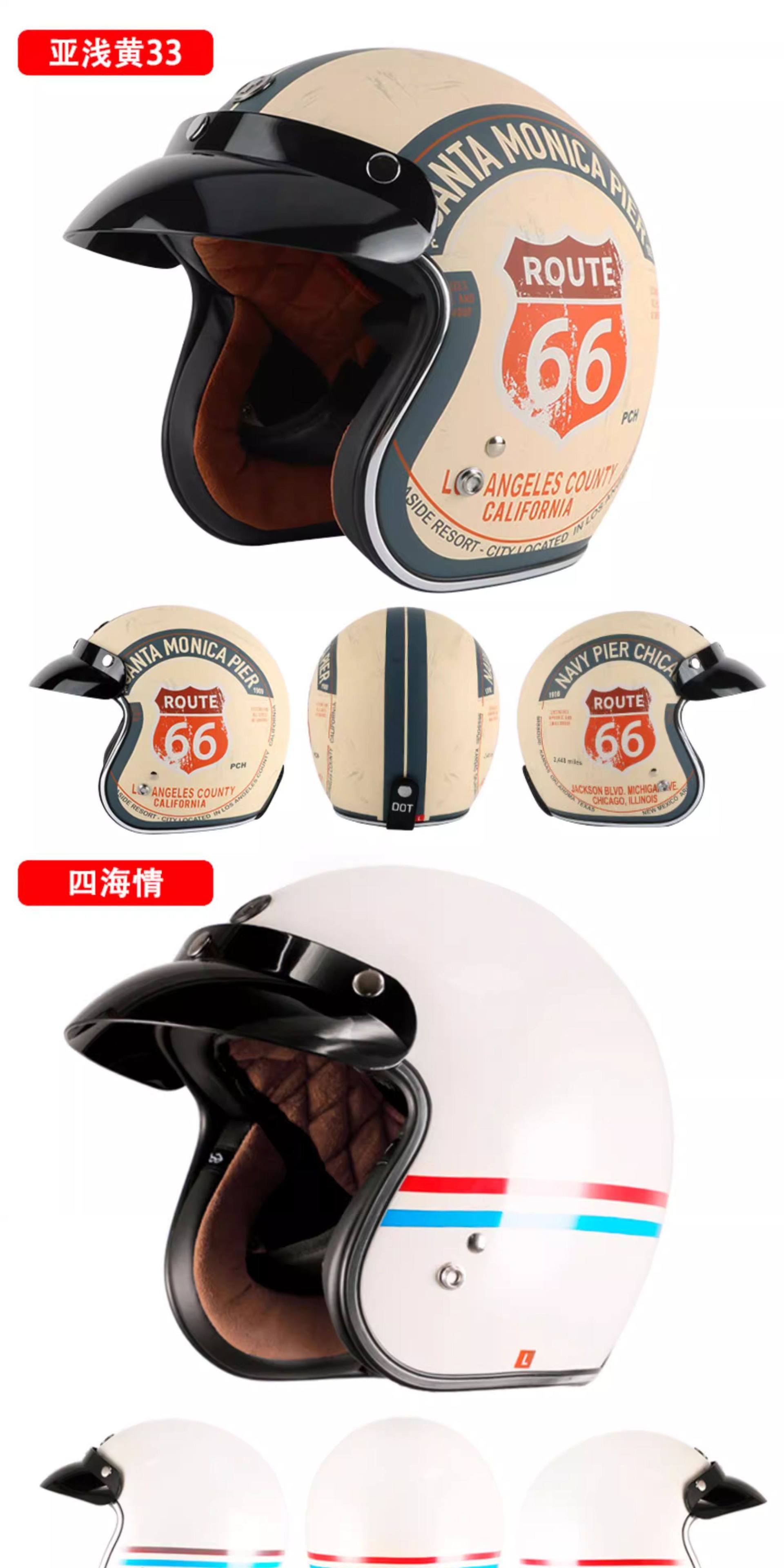 Torc Retro Motorcycle Helmet Men's 3C Certified Summer Women's Motorcycle Riding All-Season Half Helmet Electric Vehicle Safety