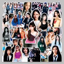 50张newjeans手账贴纸韩国女团明星周边手机壳电脑奶茶杯装饰防水