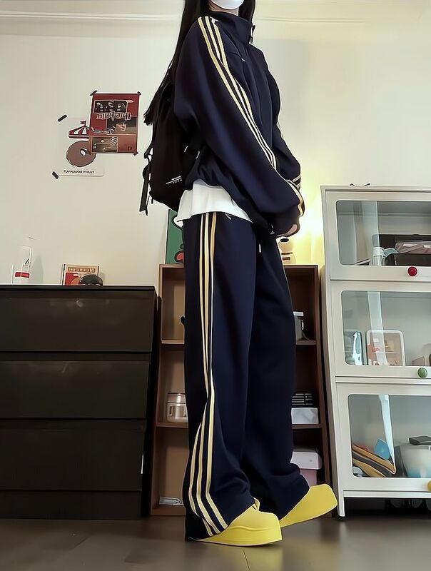 运动套装女春秋学生韩版宽松时尚美式复古卫衣休闲两件套跑步服潮|undefined