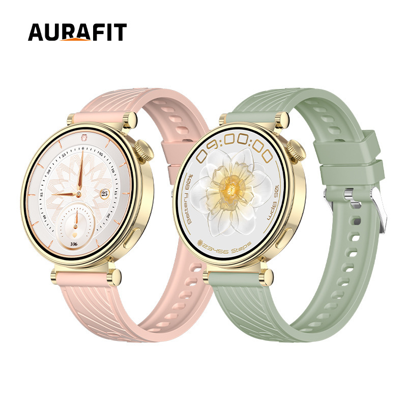 AURAFIT AM23 レディース スマートウォッチ HD AMOLED 女性の健康 Bluetooth 通話心拍数歩数計など|undefined