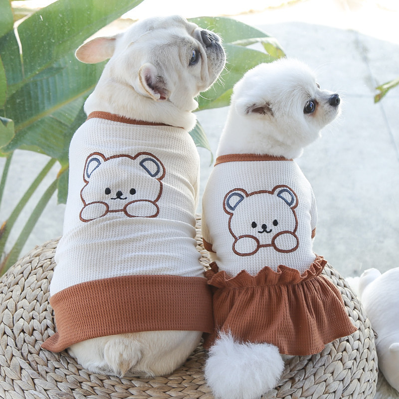 봄, 여름 신상 애완동물 테디 비숑 고양이 귀빈 치마 보미 소형견 시나리 강아지 옷 도매
