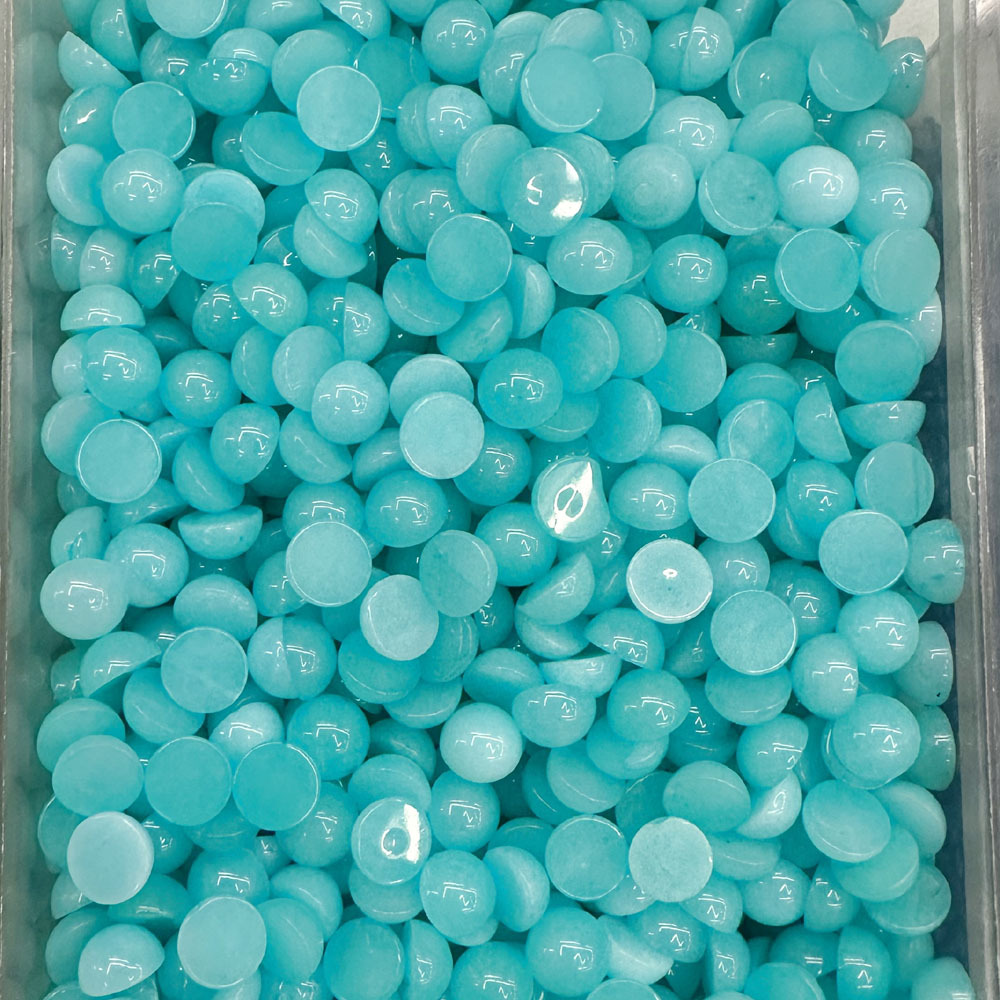 速売通爆金8mm天然石半円形戒面石パッチdiyビーズ部品卸売り