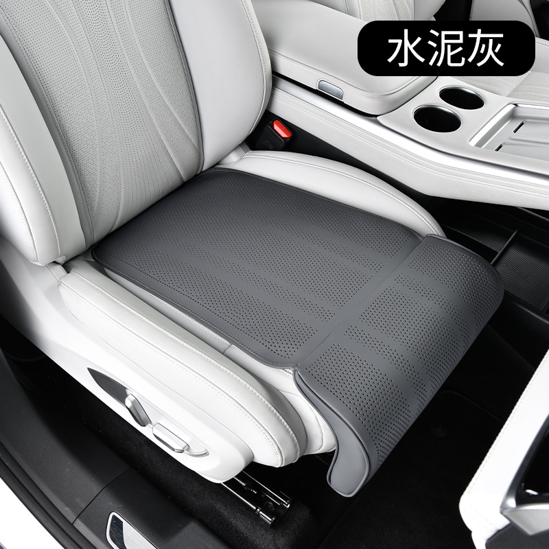 Extended leg rest-perforated leather gray