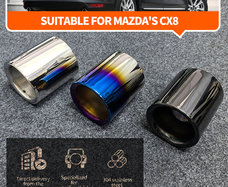Suitable for Mazda CX-5CX4CX3 CX7 CX8 Atez special car modified exhaust pipe tail throat