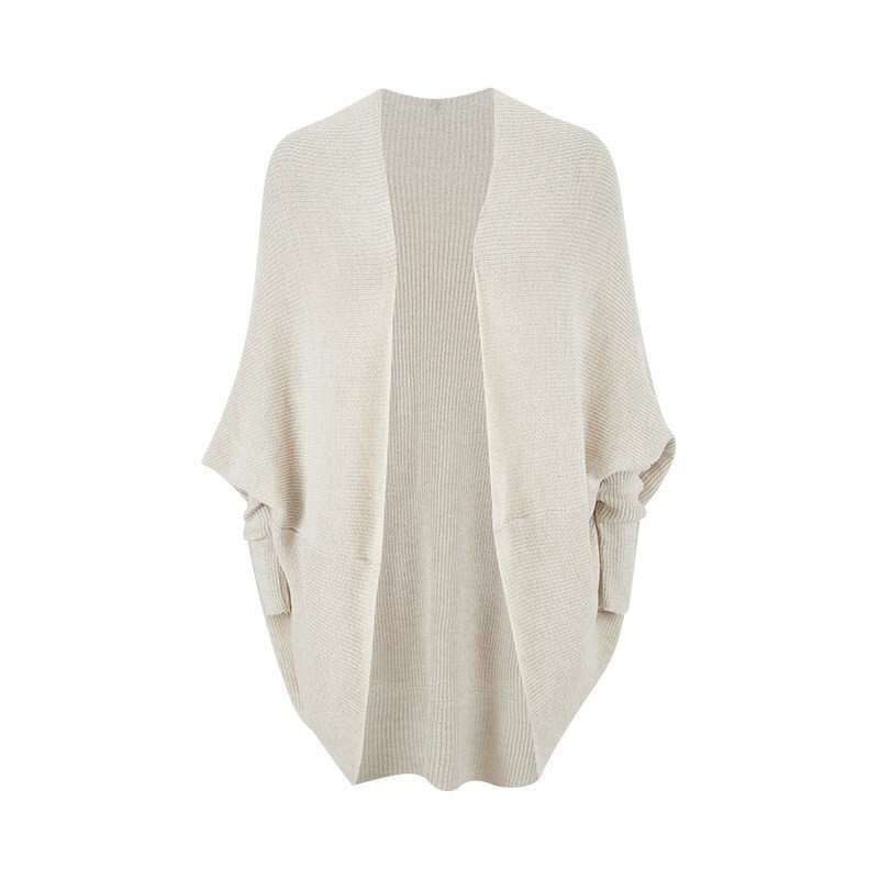 Early autumn Korean style 2026 new loose, casual, relaxed bat-sleeve knitted sweater shawl coat Early autumn Korean style 2026 new loose, casual, relaxed bat-sleeve knitted sweater shawl coat