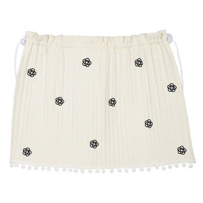 Car curtains design, car sunshade, heat insulation, and - quilted-pom-pom-embroidered-curtains-with-camellia-flowers