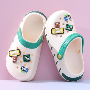 Women's Summer Outer Wear Thick Sole Cave Shoes Wear-resistant Breathable Sandals EVA Cute Cartoon Non-slip Beach Toe Slippers
