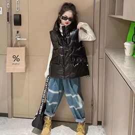 女童新款羽绒棉马甲精选爆款韩版中大儿童免洗背心外套小女孩马夹