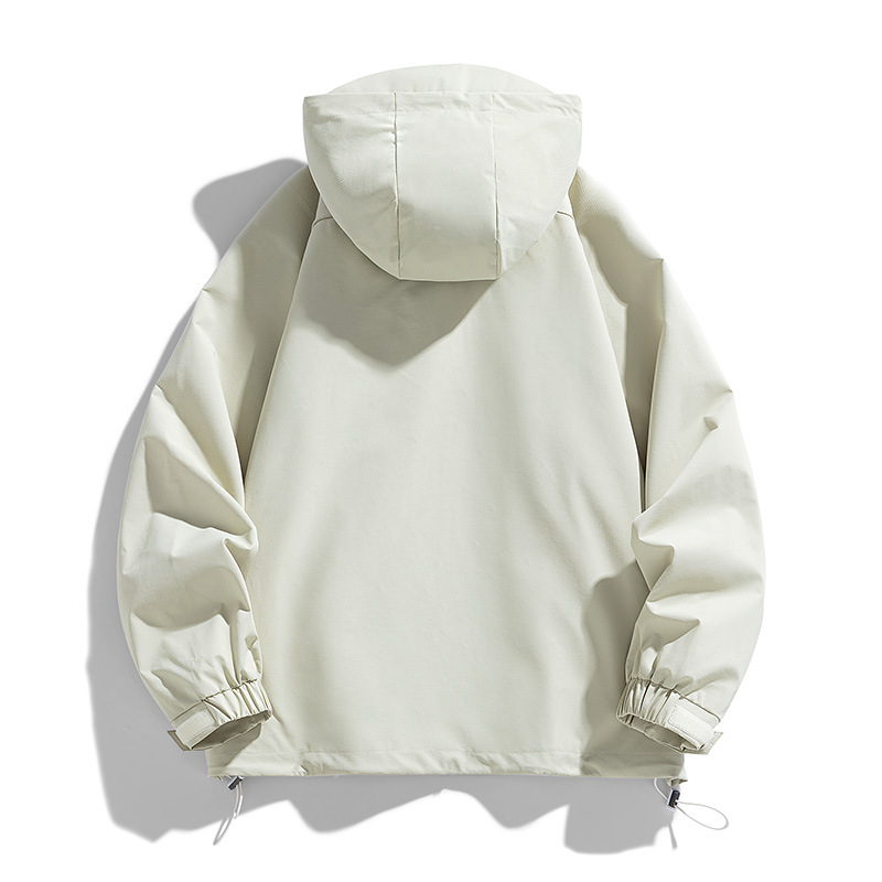 Trajes de asalto transfronterizos de primavera y otoño al aire libre con capuz impermeable suelta chaqueta de pareja chaqueta para hombre