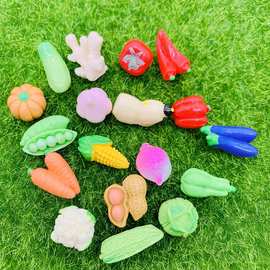 树脂卡通仿真微缩实色蔬菜DIY仿真食玩桌面饰品小摆件配件批发