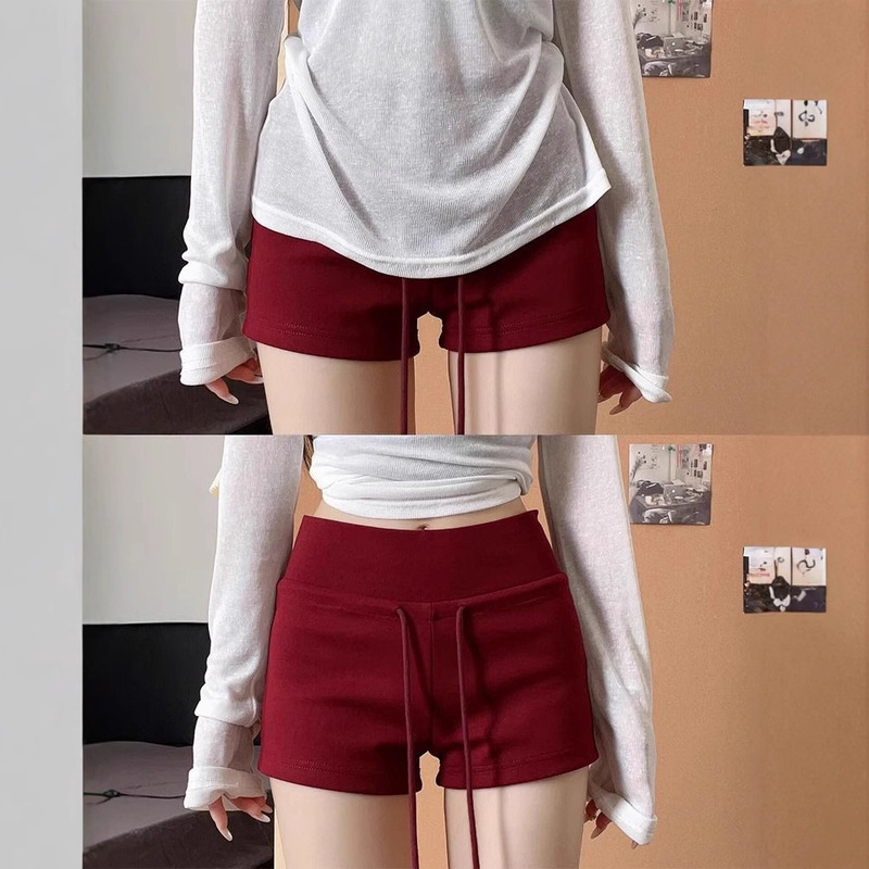 Casual American-Style Spicy Girl Sports Shorts for Women, 2026 Summer New Slim-Fit Outerwear, Hip-Hugging Drawstring Low-Waist Hot Pants Casual American-Style Spicy Girl Sports Shorts for Women, 2026 Summer New Slim-Fit Outerwear, Hip-Hugging Drawstring Low-Waist Hot Pants