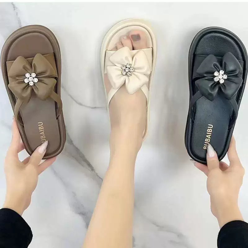 Сланец на платформе, летние шлепанцы, высокая пляжная обувь, в стиле Chanel, пляжный стиль