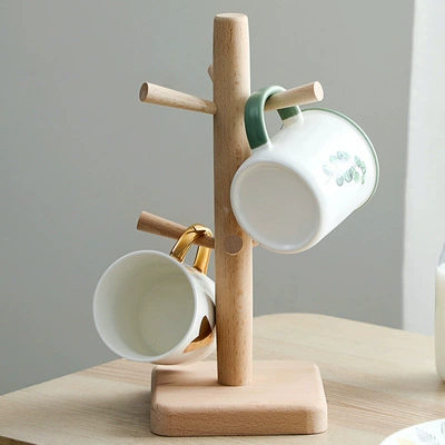Wooden creative glass holder, storage system, tea cup, drying rack