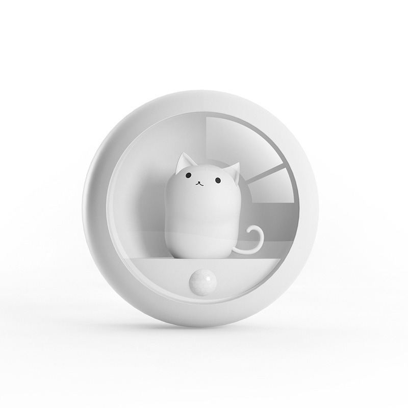 クロスボーダー猫磁気モーションセンサーライト充電式コードレス LED ナイトライト調光可能なポータブル壁ランプ|undefined