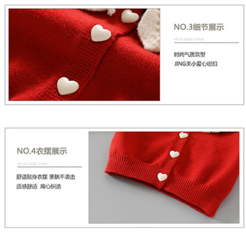 Children's clothing girls sweater  winter new style Nordic style baby children's base sweater