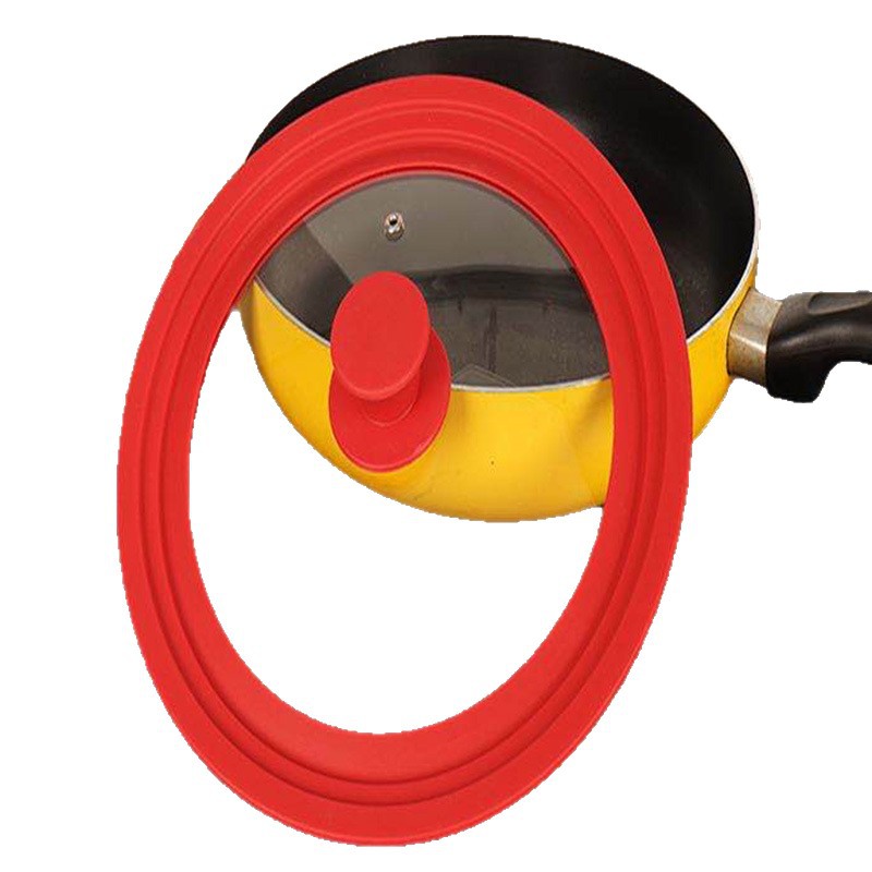 Tapa Universal de Silicona y Vidrio Templado Resistente a Altas Temperaturas Multiusos para Cocina