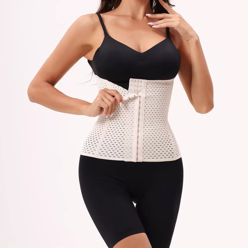 Zhanrun трансграничный 2289 Дышащий Пояс для живота с отверстиями послеродовой ремонт поясной пояс 3 ряда 4 ряда 15 пряжек Регулируемая Талия Уплотнение формы тела