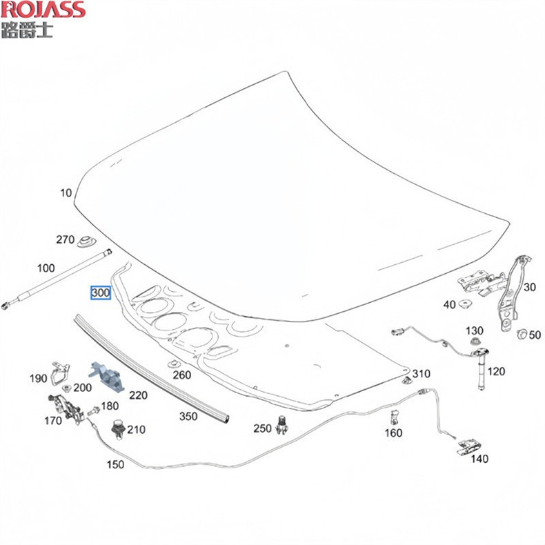 Suitable for 19-23 Models of Mercedes-Benz A-Class Hood, Cla Engine Hood Insulation Cotton, A220 Front Hood, A200 Soundproofing, A180L Cotton