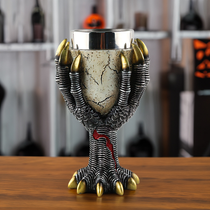  New Creative Skull Resin Wine Glass Home Desktop Decoration Goblet Beer Mug Halloween Gift