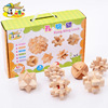 Children's wooden intellectual toy for adults, constructor, brainteaser, set