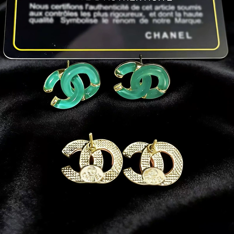 Модные серьги с буквами, универсальные кубики льда, стиль Chanel