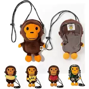 กระเป๋าสะพายข้างแบบคาดตัวสำหรับเด็ก แบรนด์ใหม่สุดฮิต ลายลิง พร้อมช่องใส่โทรศัพท์มือถือ กระเป๋าใส่โทรศัพท์มือถือลายพราง ของเล่นผ้าพลัฌการ์ตูนแนวสตรีท