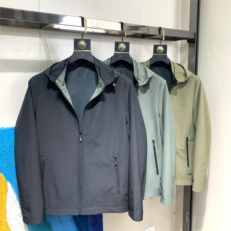 Hooded jacket spring and autumn coat men's early spring 2024 new young and middle-aged men's dad jacket commuter Sports