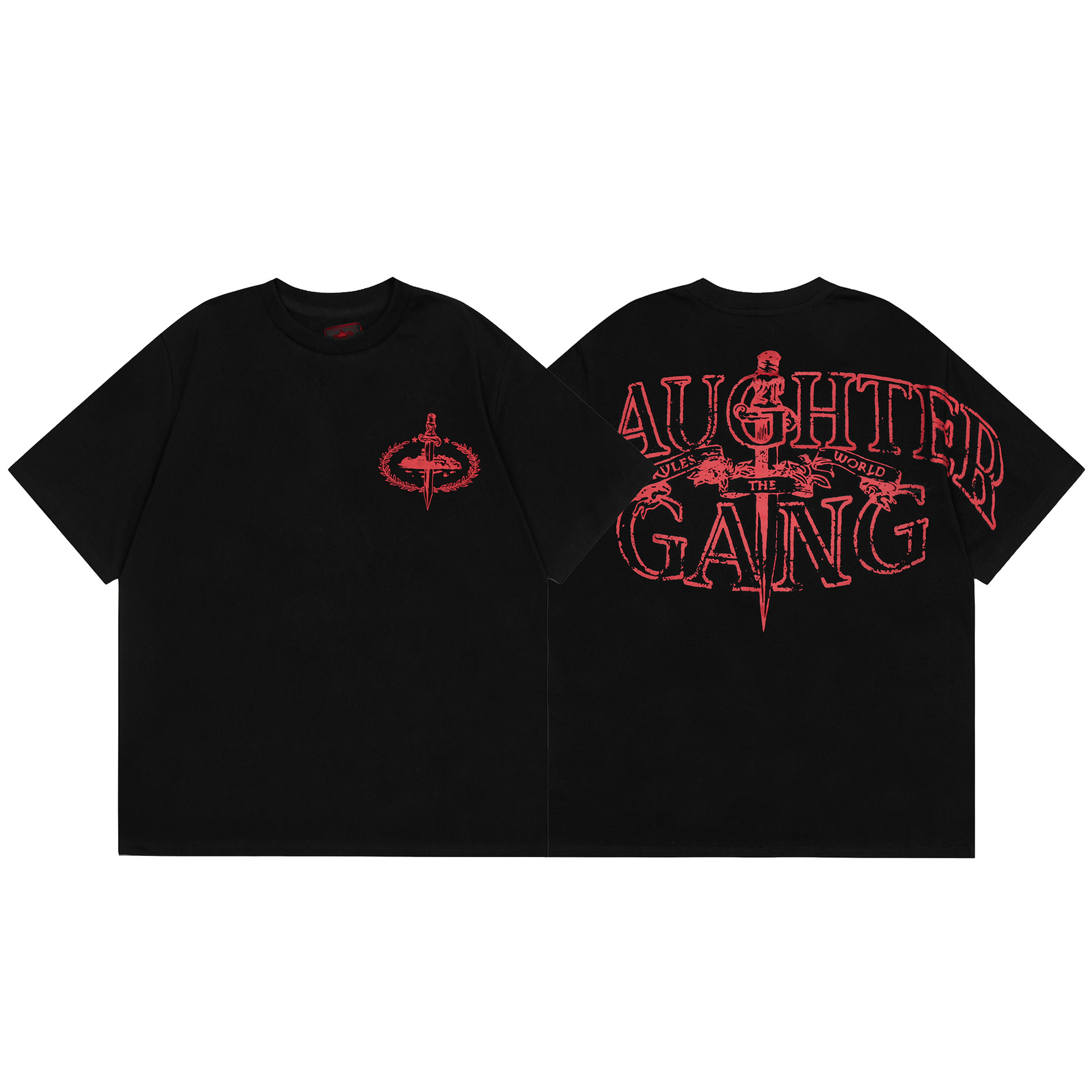 Corteiz x Slaughter Gang T-shirt Black Red