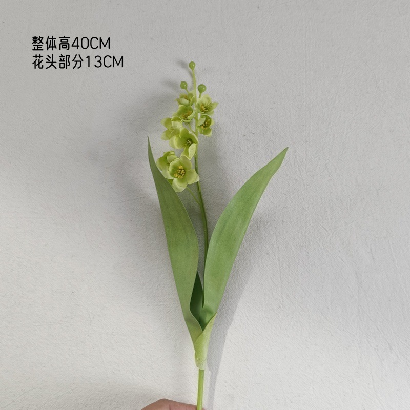 Pequeña flor de viento ins fresca lirio de los valles arreglo floral artificial ramo de mano material campanilla de viento flor falsa mesa de comedor conjunto de boda