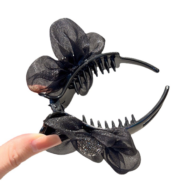 Corea del Sur cabeza de bola de girasol gran pinza de Cabeza trasera femenina temperamento horquilla updo pelo artefacto clip tocado Acrílico