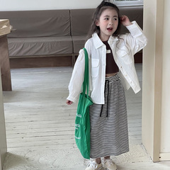 瑜瑜公主 兒童春夏新款韓版防曬襯衣 男女童純色寬鬆個性襯衫外套