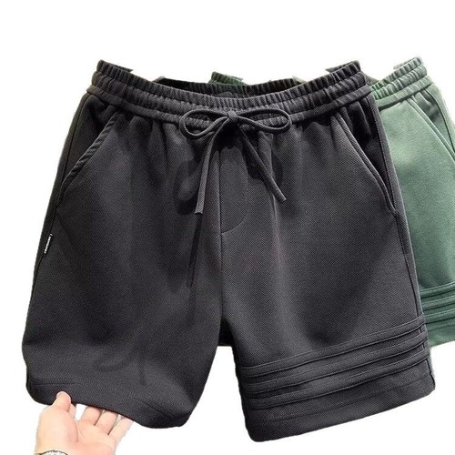 2025 Bar Design High-end Heavyweight Sporty Casual Shorts for Men Summer Loose Five-Finger Pants American Style Underpants