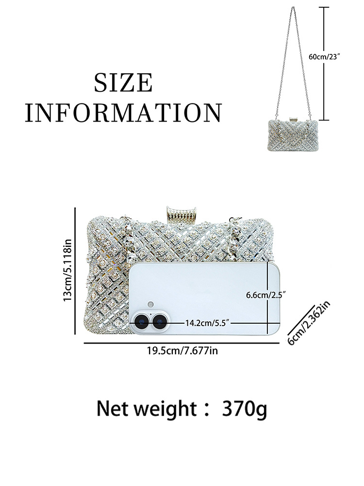 Bolso de mensajero de hombro para fiesta de mujer personalizado, bolso de almacenamiento, bolso de mano exquisito para banquete de bodas, bolso de cena de diamantes completos