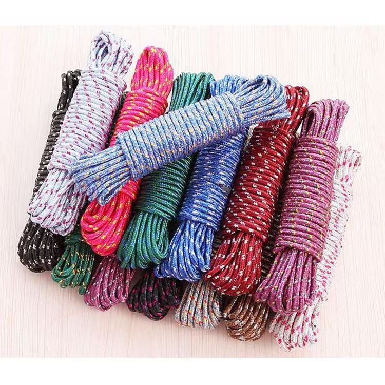 Tendedero antideslizante y a prueba de viento para balcón exterior engrosado multiusos 10 metros tendedero secado edredón secado ropa cuerda de nailon