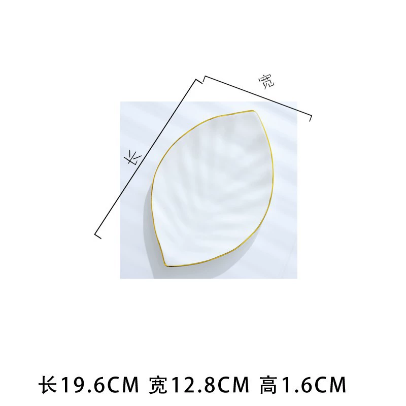 Европейская посуда с золотой оправой, креативная керамическая обеденная тарелка, прямоугольная десертная тарелка, тарелка для суши, куриных крылышек, тарелка для торта
